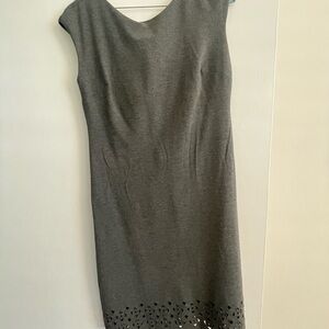 Gray Sleeveless Work Dress